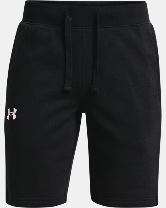 Boys' UA Rival Cotton Shorts, Black, pdpMainDesktop image number 0